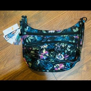 New with Tags! LUG Crossbody (Hippy 2-Bloom BLK)
